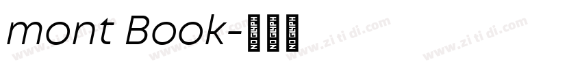 mont Book字体转换